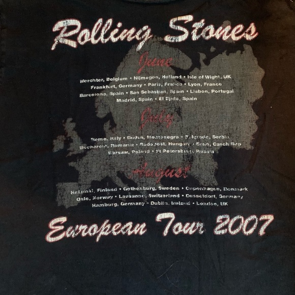 Rolling Stones European Concert Tour Tee - Picture 4 of 4